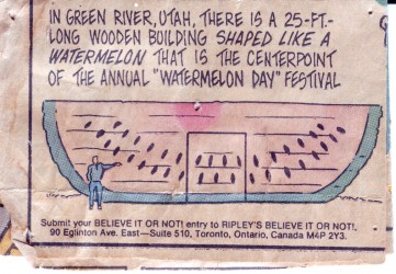 watermelon newspaper clipping